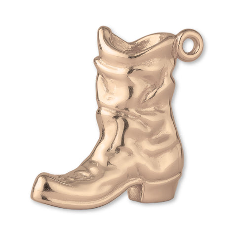 9ct Rose Gold - Motorbike Boot Charm