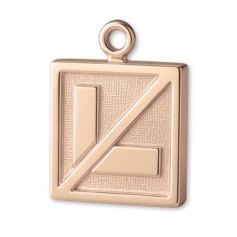 18ct Rose Gold - Lost L Plate Charm