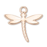 9ct Rose Gold - Dragonfly Silhouette Charm