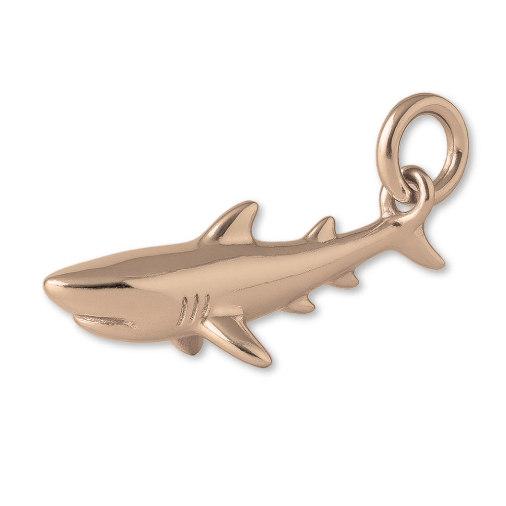 9ct Rose Gold - Great White Shark Charm