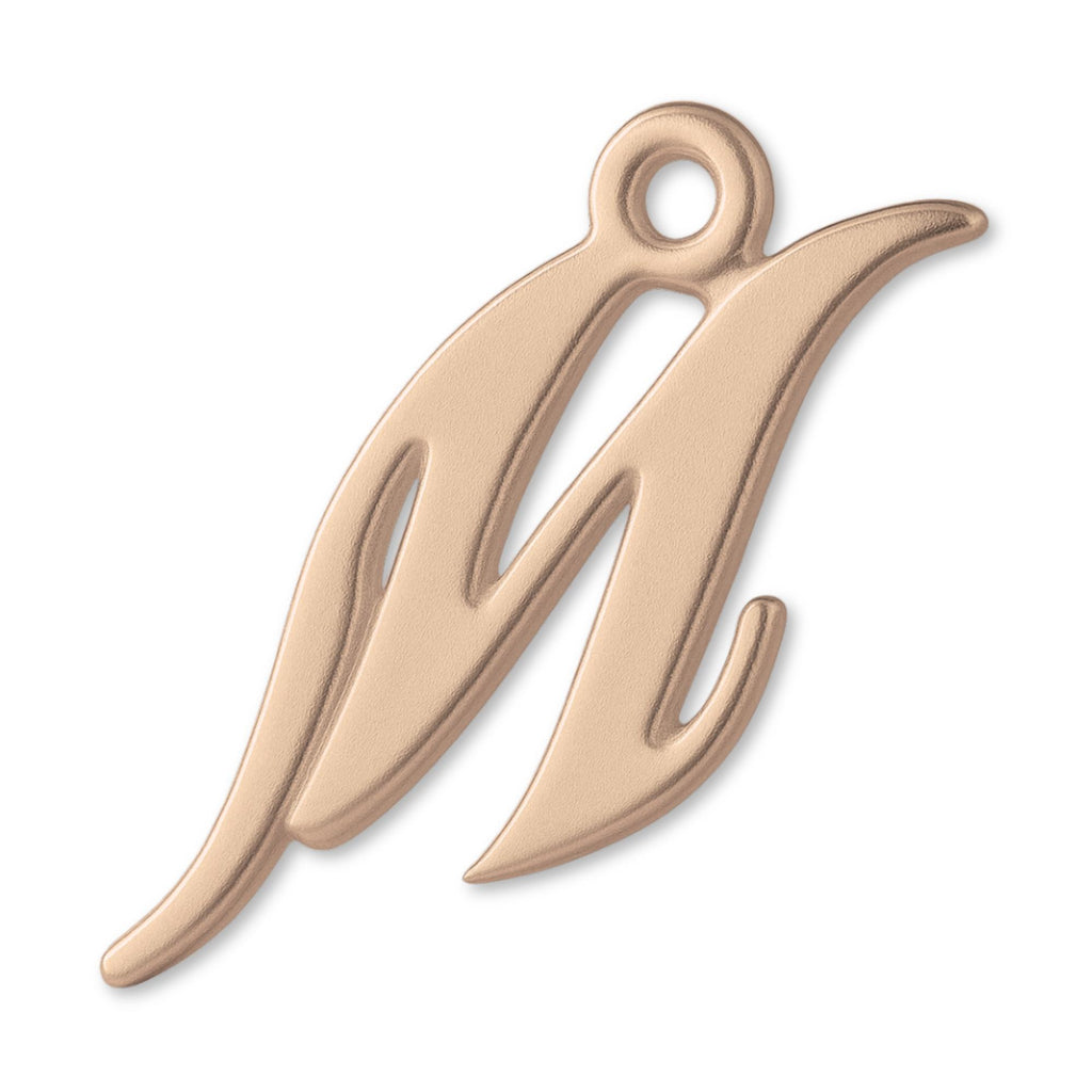 18ct Rose Gold - Cursive Letter Charm