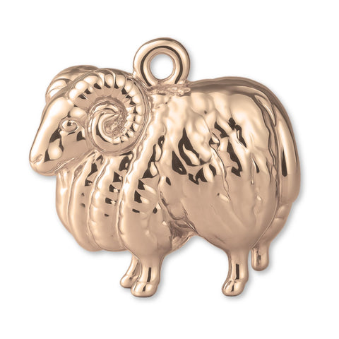 18ct Rose Gold - Skudde Ram Charm