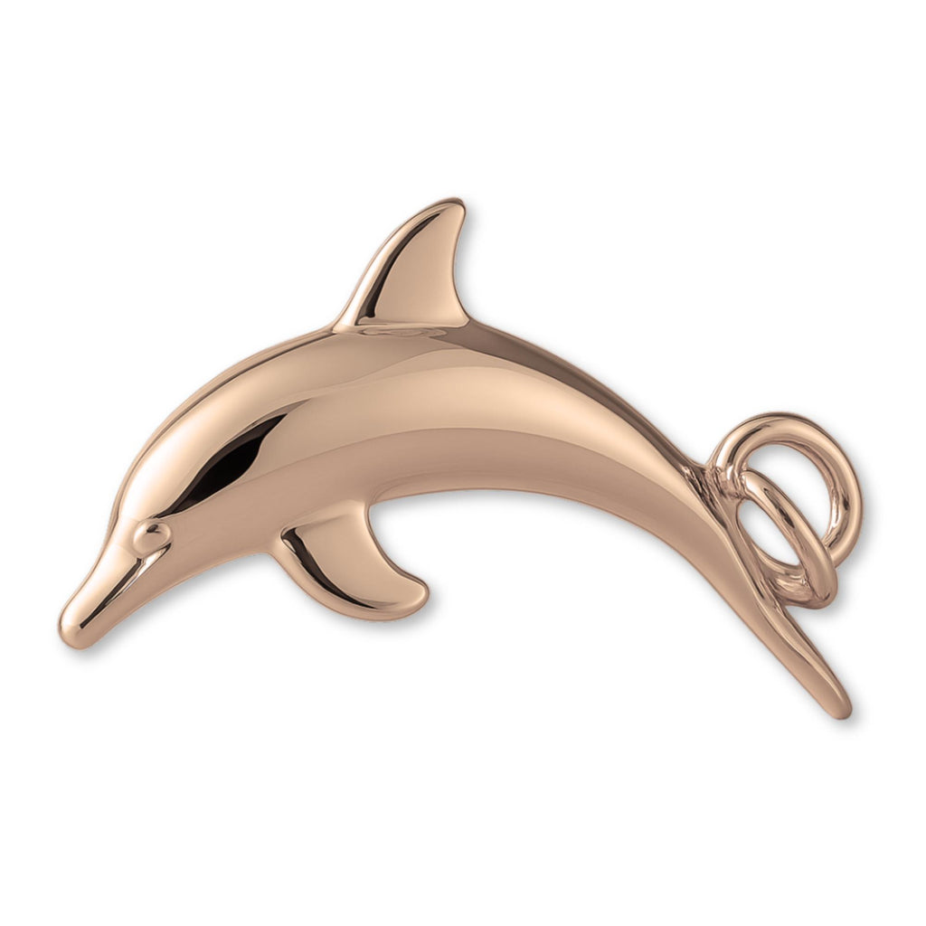 9ct Rose Gold - Diving Dolphin Charm