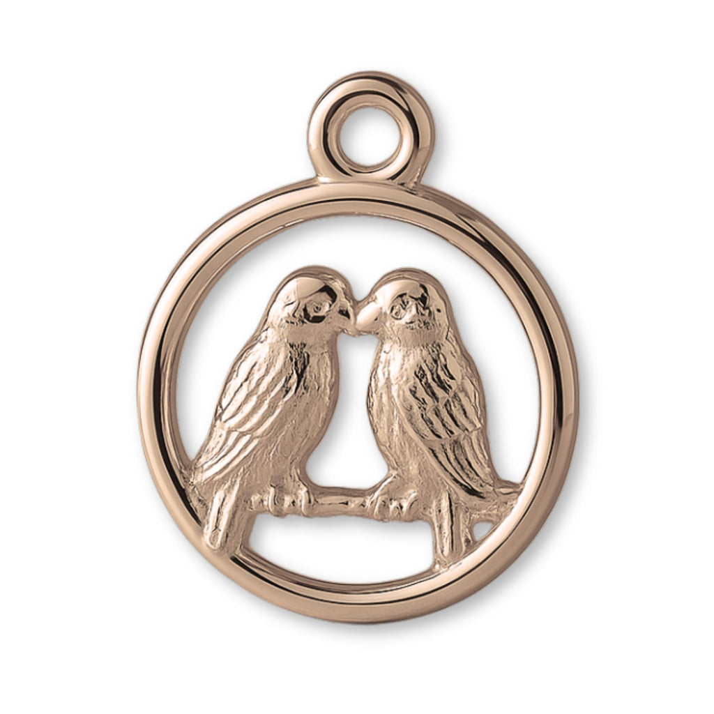 18ct Rose Gold - Lovebirds Amulet Charm