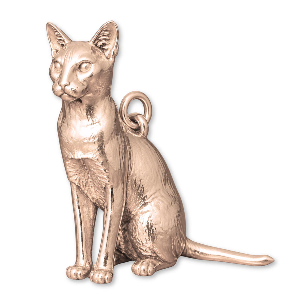 18ct Rose Gold - Ocicat Cat Charm