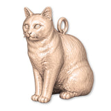 9ct Rose Gold - American Shorthair Cat Charm