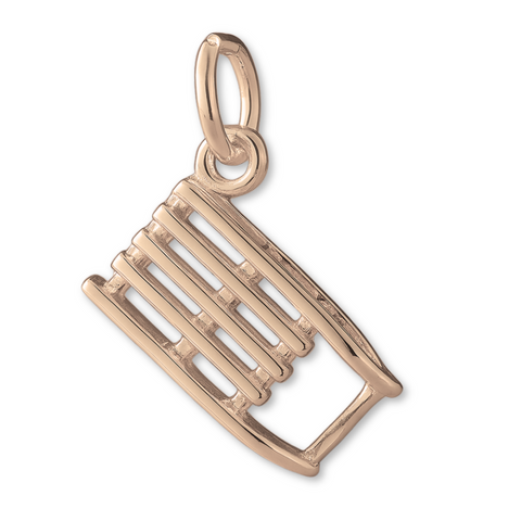 18ct Rose Gold - Christmas Snow Sled Charm