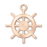 18ct Rose Gold - Nautical Wheel Compass Charm