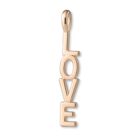 9ct Rose Gold - Vertical Love Charm