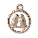 9ct Rose Gold - Lovebirds Amulet Charm