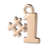 18ct Rose Gold - Number 1 Monogram Charm