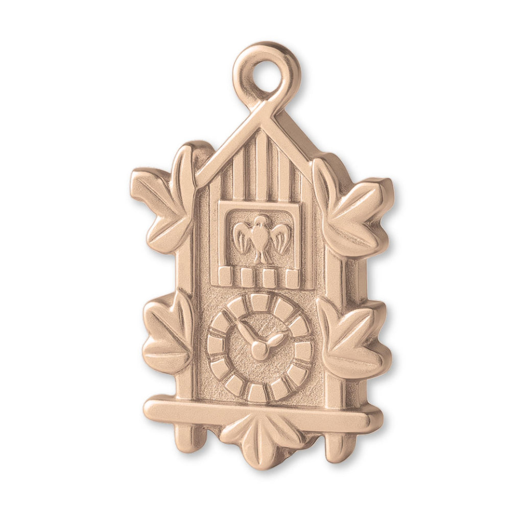 18ct Rose Gold - Ornate Cuckoo Clock Charm