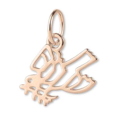 9ct Rose Gold - Filigree Dove Charm