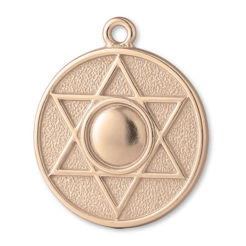9ct Rose Gold - Star of David Amulet Charm