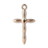 18ct Rose Gold - Fluid Crucifix Charm
