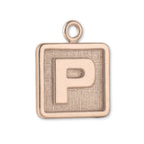 9ct Rose Gold - P Plate Charm