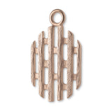 18ct Rose Gold - Openwork Grille Totem Charm