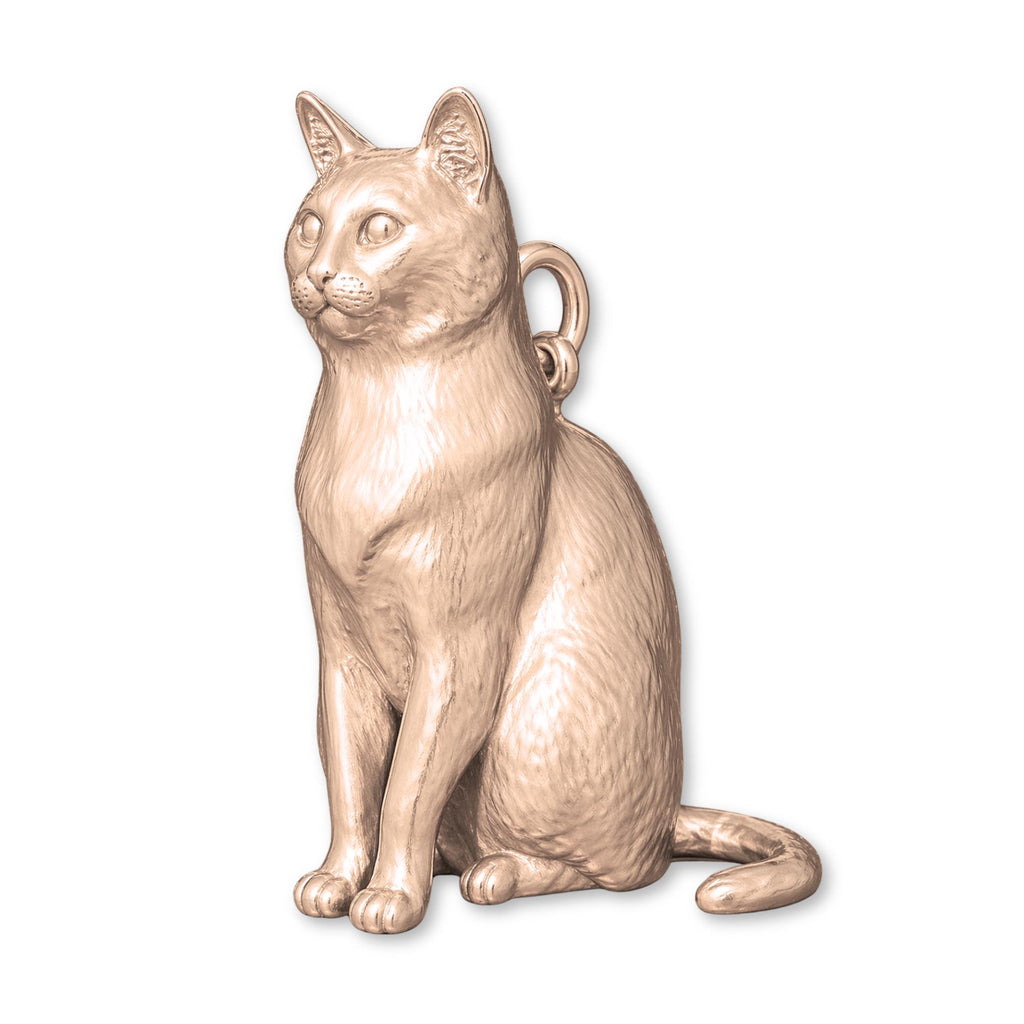 9ct Rose Gold - Snowshoe Cat Charm