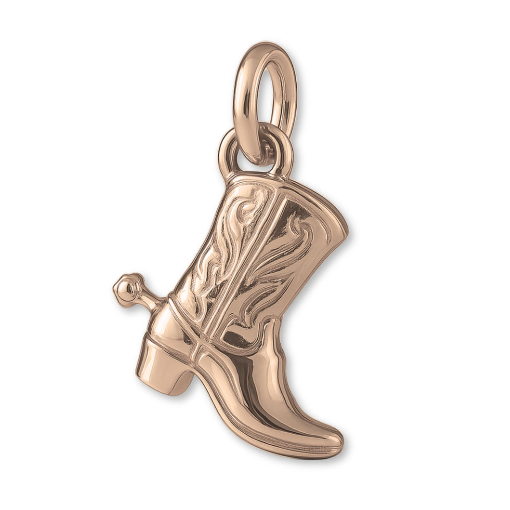18ct Rose Gold - Western Cowboy Boot Charm