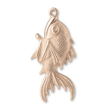 9ct Rose Gold - Leaping Koi Fish Charm