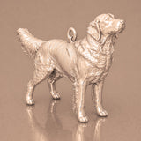 9ct Rose Gold - Golden Retriever Dog Charm