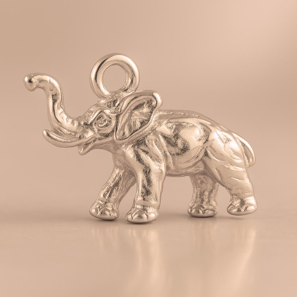18ct Rose Gold - African Forest Elephant Charm