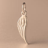 18ct Rose Gold - Feathered Wing Charm