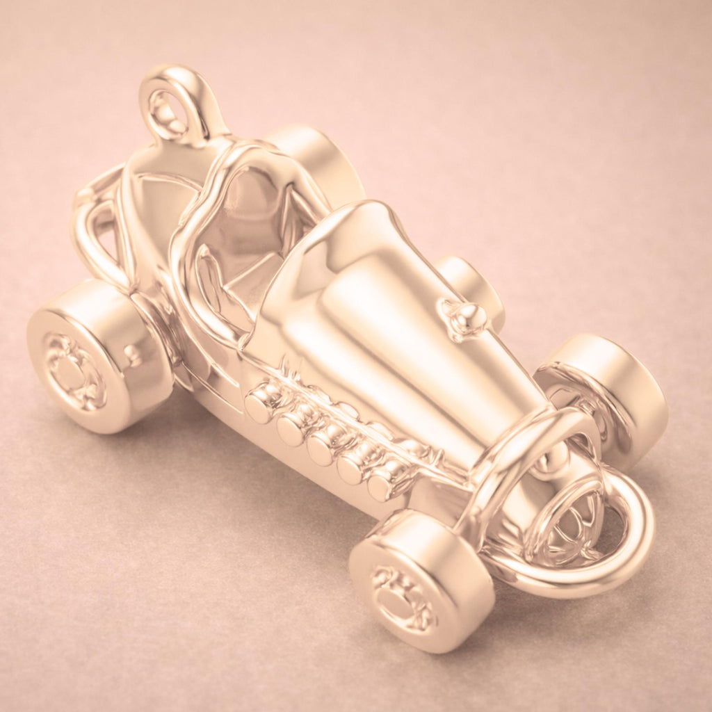 18ct Rose Gold - Hot Rod Racer Charm