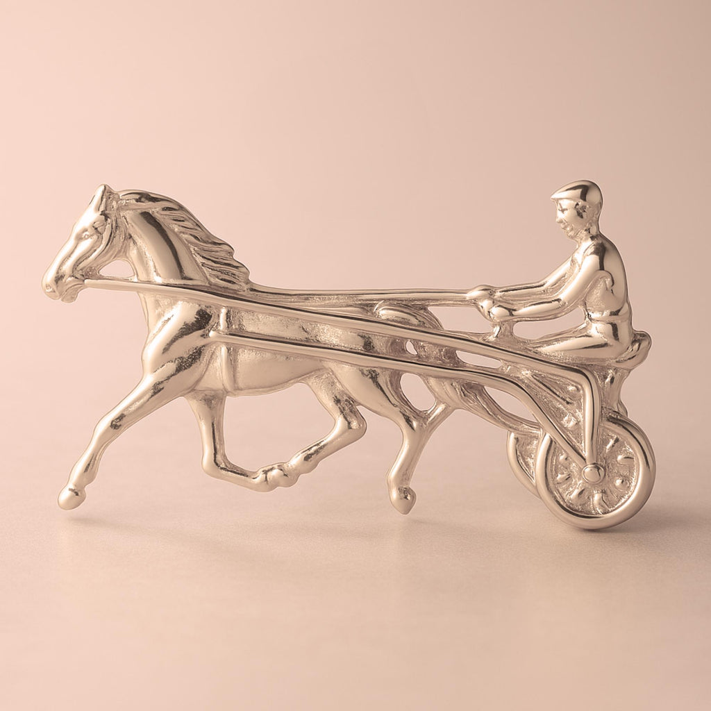 18ct Rose Gold - Harness Racing Horse Charm