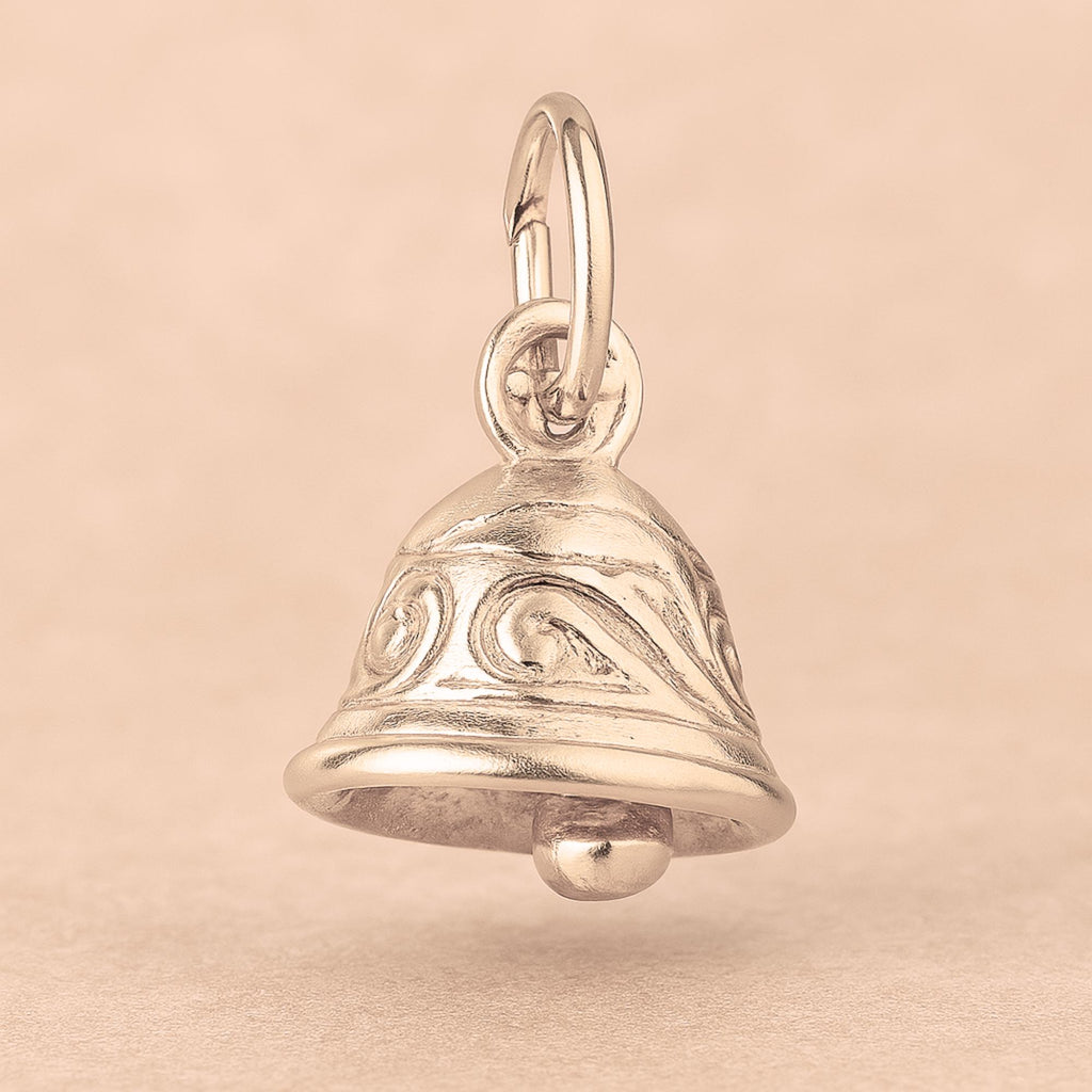 18ct Rose Gold - Ornate Mini Bell Charm