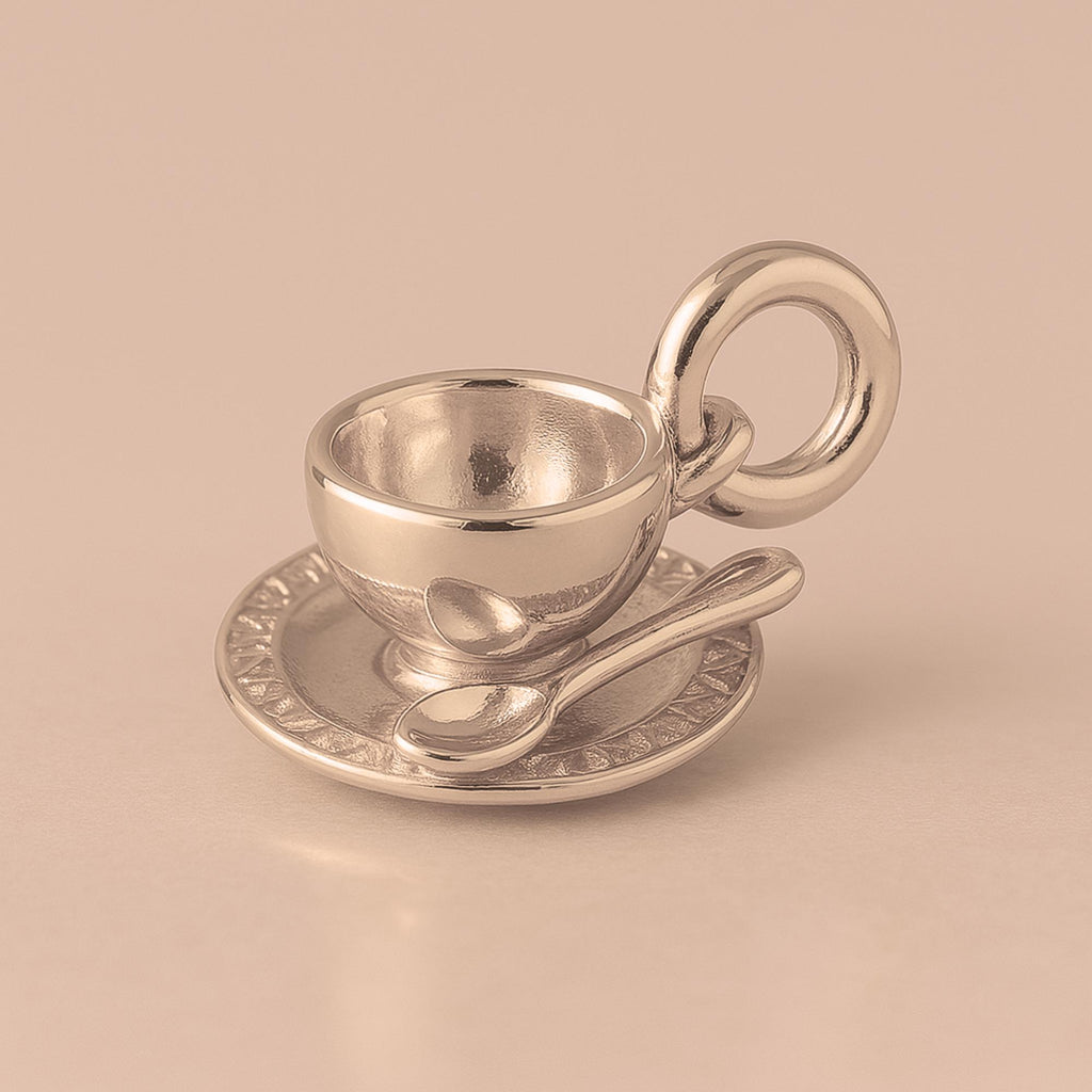 9ct Rose Gold - Coffee Cup & Saucer Charm