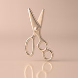 18ct Rose Gold - Hair Stylist Scissors Charm