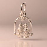 9ct Rose Gold - Perched Love Birds Charm