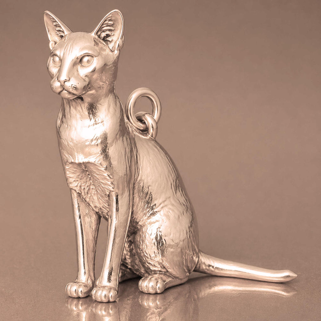 18ct Rose Gold - Ocicat Cat Charm