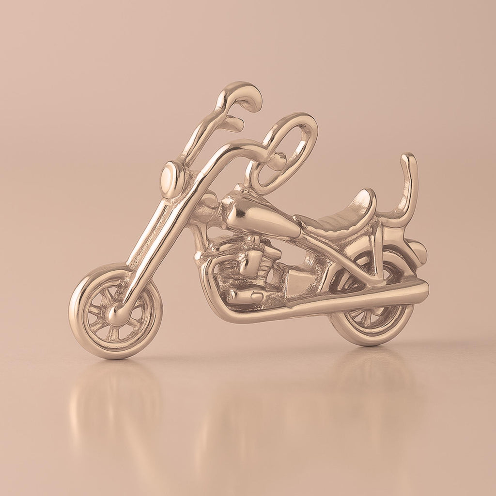 9ct Rose Gold - Cruiser Motorbike Charm