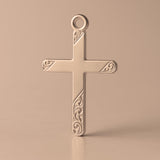 18ct Rose Gold - Heirloom-Style Crucifix Charm
