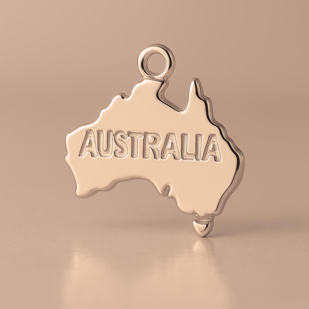 9ct Rose Gold - Mini Australia Charm