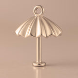 18ct Rose Gold - Beach Umbrella Charm