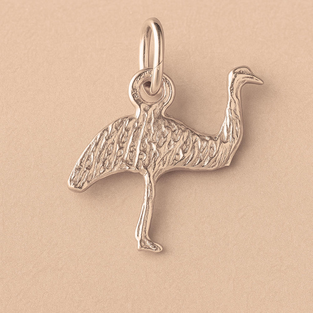 9ct Rose Gold - Emu Silhouette Charm