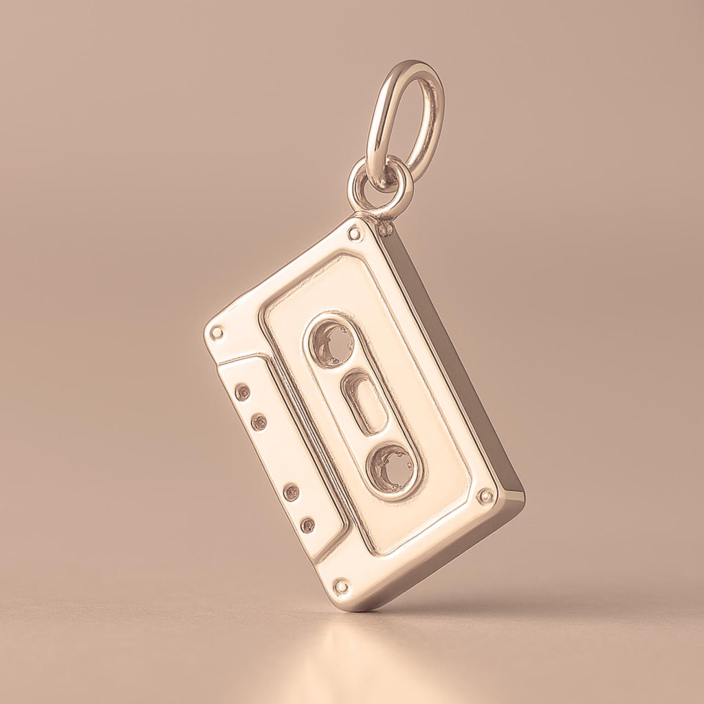 18ct Rose Gold - Cassette Tape Charm