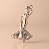 9ct Rose Gold - Flamenco Dancer Charm