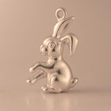 18ct Rose Gold - Bunny Rabbit Charm