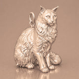 18ct Rose Gold - Maine Coon Cat Charm