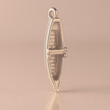 9ct Rose Gold - River Canoe Charm