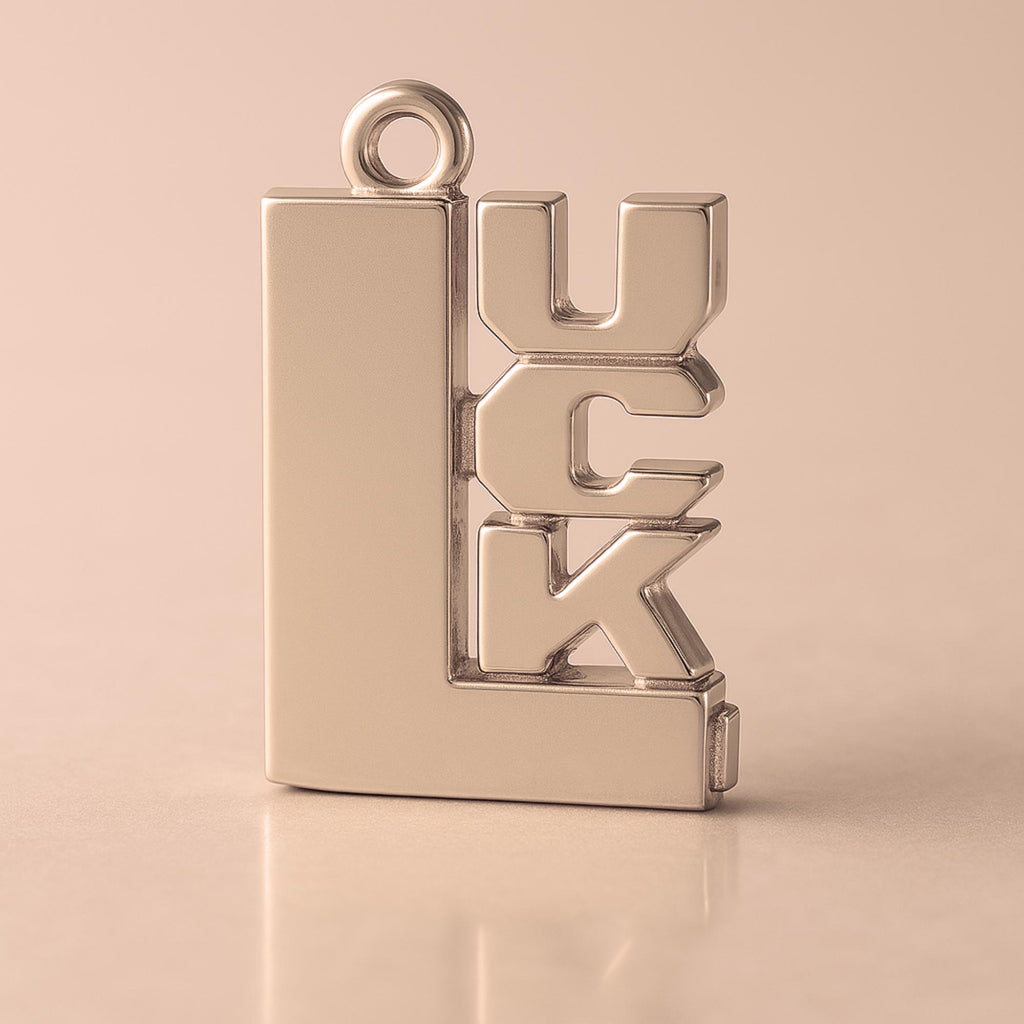 18ct Rose Gold - LUCK Charm