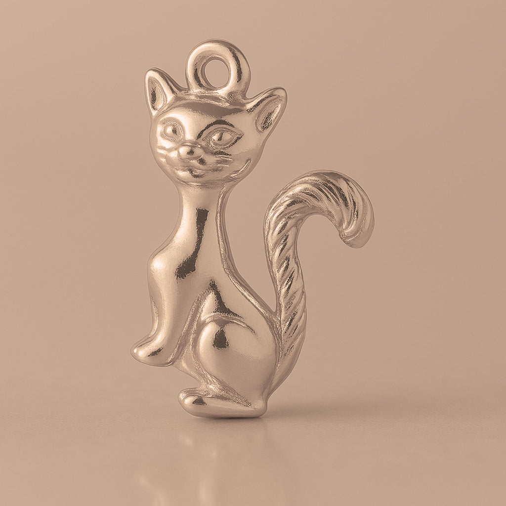 9ct Rose Gold - Siamese Cat Charm