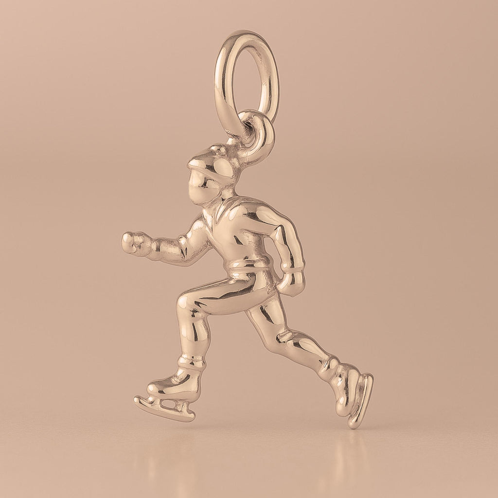 9ct Rose Gold - Ice Skater Charm