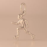9ct Rose Gold - Ice Skater Charm