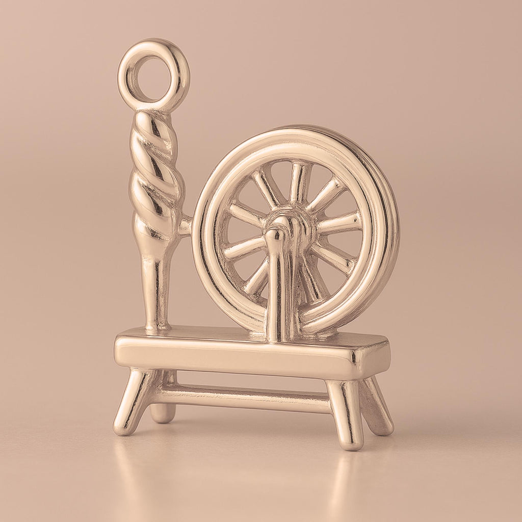 18ct Rose Gold - Spinning Wheel Charm
