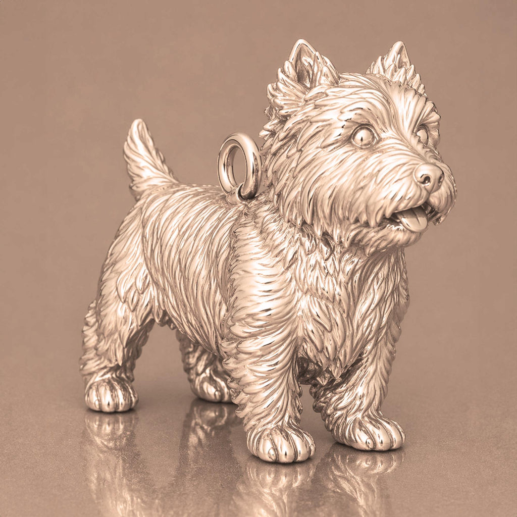18ct Rose Gold - West Highland White Terrier Dog Charm